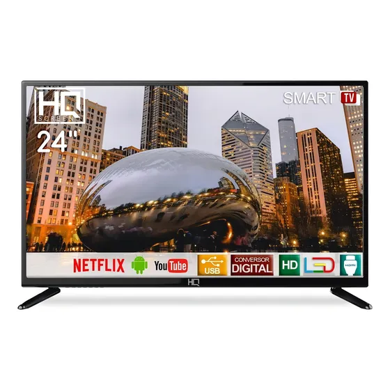 Smart TV de 24" HQ HQSTV24NP com tela LED HD 127/220V - viva