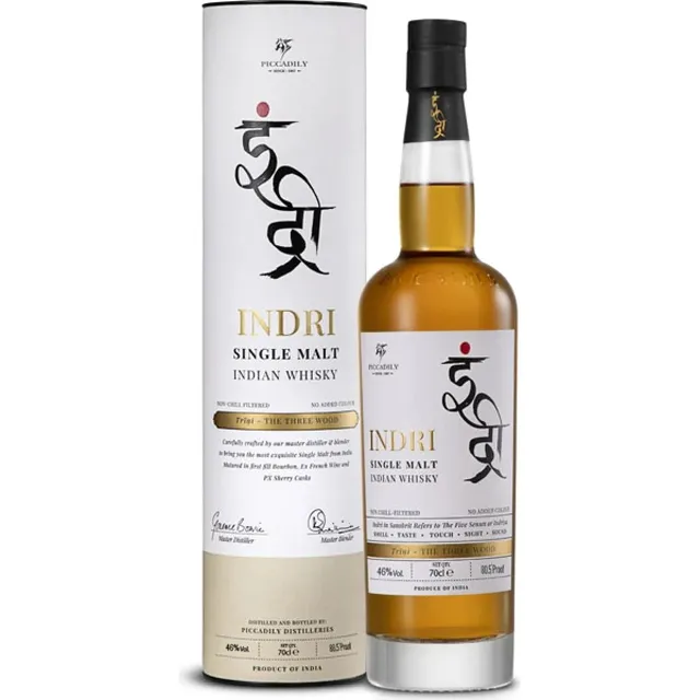 Whisky Indri Trini Triple Wood 46% 700 Ml