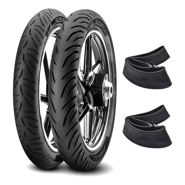 Combo  275-18 Y 90/90-18 Pirelli Super City C/cámaras