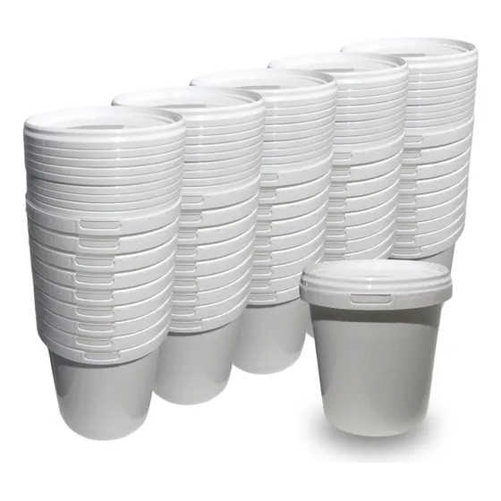 Potes De Plastico Com Tampa Atacado - Kit 500 Pçs