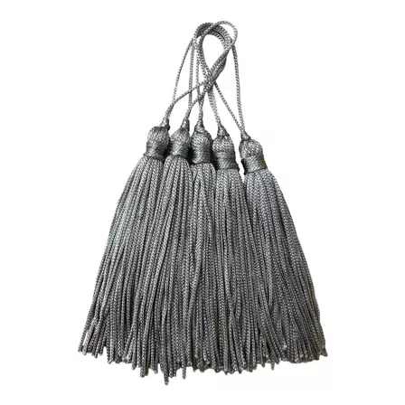 100 Franja Pingente Tassel Seda 8cm- Escolha A Cor Cor Cinza