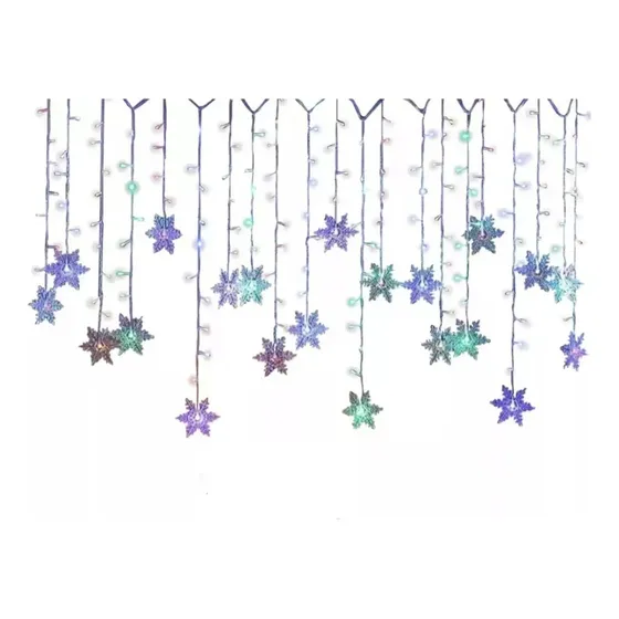 4x0.6 M Copo De Nieve Luces 96leds Luz De Cortina Interior