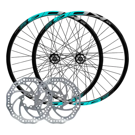 Par De Rodas Aro 29 Kog Cubo Rosca Freio Disco Com Rotores