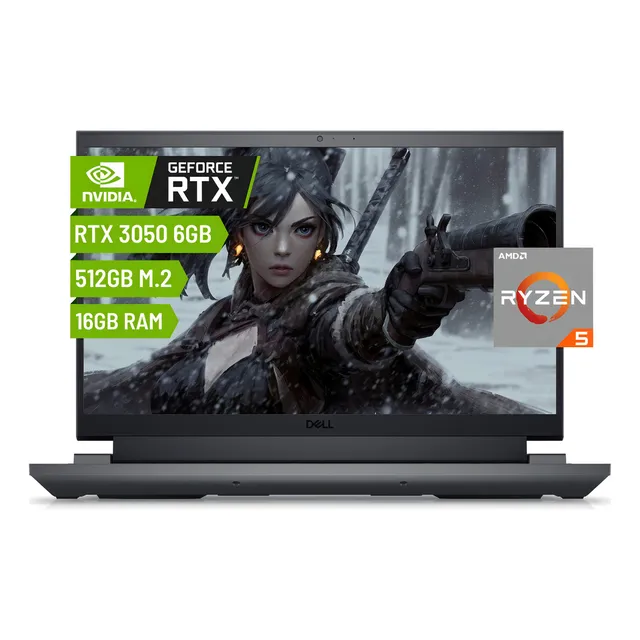 Notebook Ryzen 5 Dell G15 5535 Amd 7640hs 512gb M.2 16gb Ram Color Dark Shadow Grey