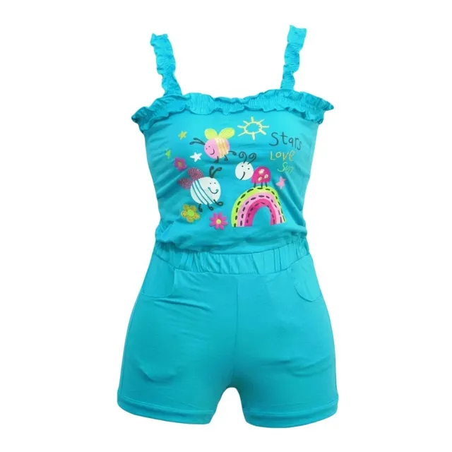 Braga Short Enterizo Dama Niñas Sin Manga Bolsillos Algodón