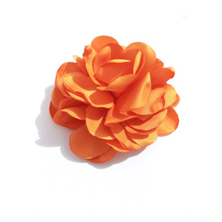 Camélia Flor De Tecido Cetim Cor Laranja 8cm 5 Unidades Camélia Flor De Tecido Cetim Cor Laranja 8cm 5 Unidades