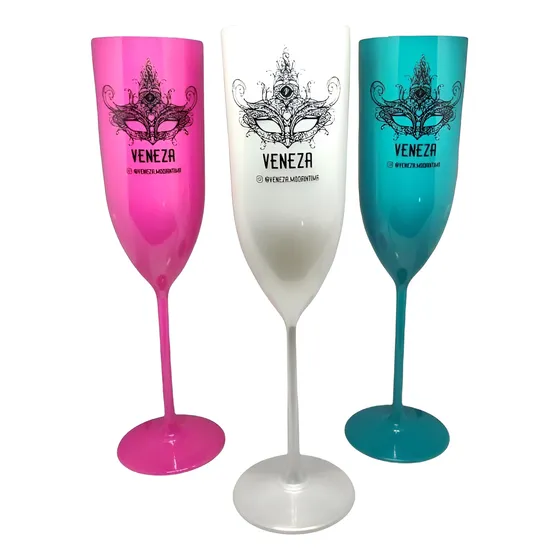 Kit 60 Taças De Champanhe 160ml Personalizadas
