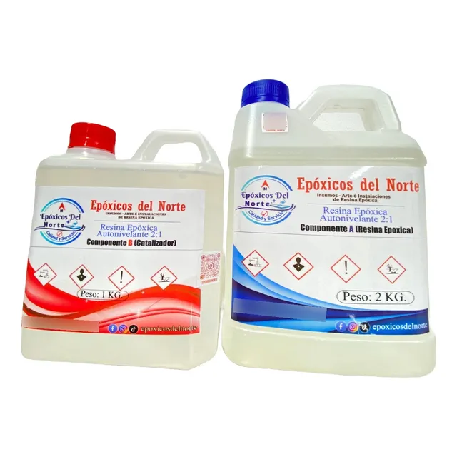 Epóxicos Del Norte Resina Epóxica Transparente 3kg 2-1
