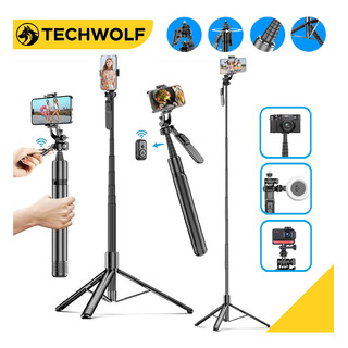 Techwolf Tripie Portátil Retráctil Con Tornillo De 1/4 , Tuerca De 1/4 Y Zapata Fría, Palo Selfie Stick Trípode Para Cámara Y Telefono Utilizado Para Fotografía, Grabación De Video Techwolf Tripie Portátil Retráctil Con Tornillo De 1/4 , Tuerca De 1/4 Y Zapata Fría, Palo Selfie Stick Trípode Para Cámara Y Telefono Utilizado Para Fotografía, Grabación De Video