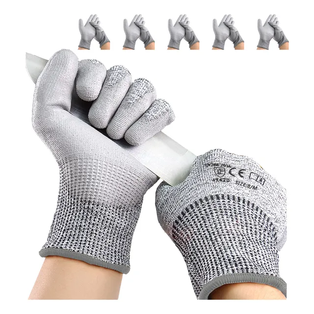 5 Pares Guantes Anticorte Nivel 5 Guantes Industriales Hppe