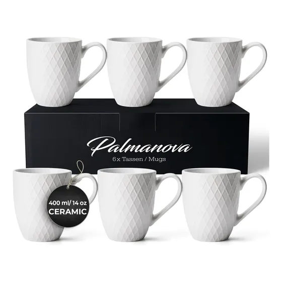 Miamio ' 6 X 12 Oz ' Taza De Café - Taza De Cerámica Moderna