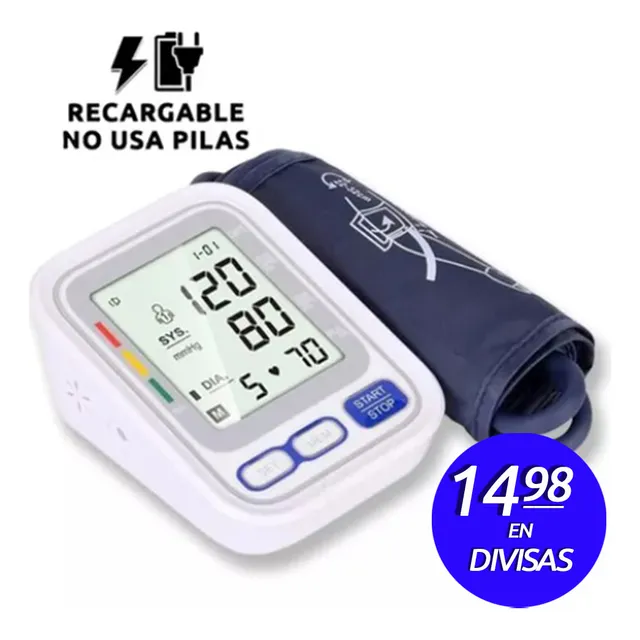 Tensiómetro Digital De Brazo Recargable Usb Pantalla Grande