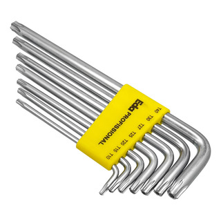 Chave Torx T10 A T40 C/ 7 Peças Aço Cromo Vanádio - Eda 8qg Chave Torx T10 A T40 C/ 7 Peças Aço Cromo Vanádio - Eda 8qg