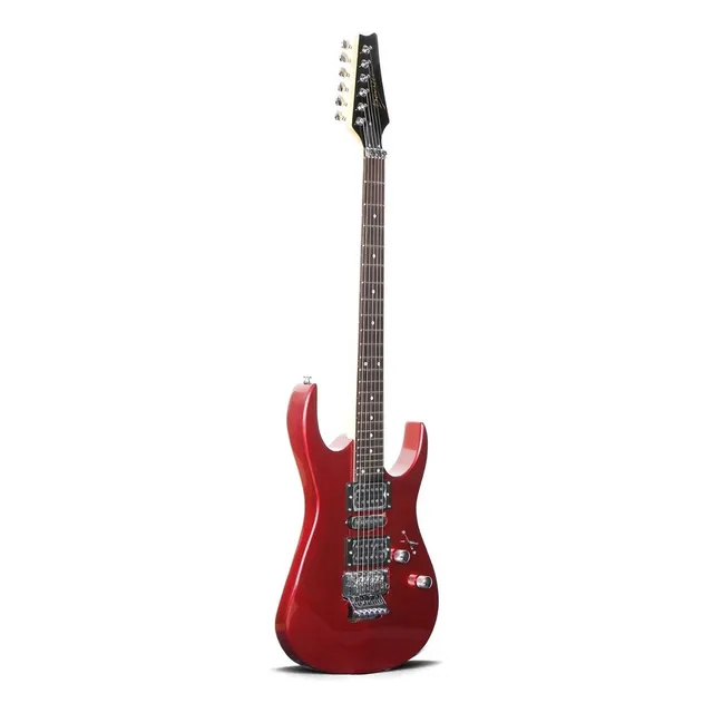 Guitarra Eléctrica Deviser L-g5 Roja, Floyd Rose, C/funda Color Metallic red Material del diapasón Palo de rosa Orientación de la mano Diestro