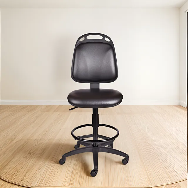 Silla Cajera Diva Banqueta Alta Escritorio Ecocuero Ruedas