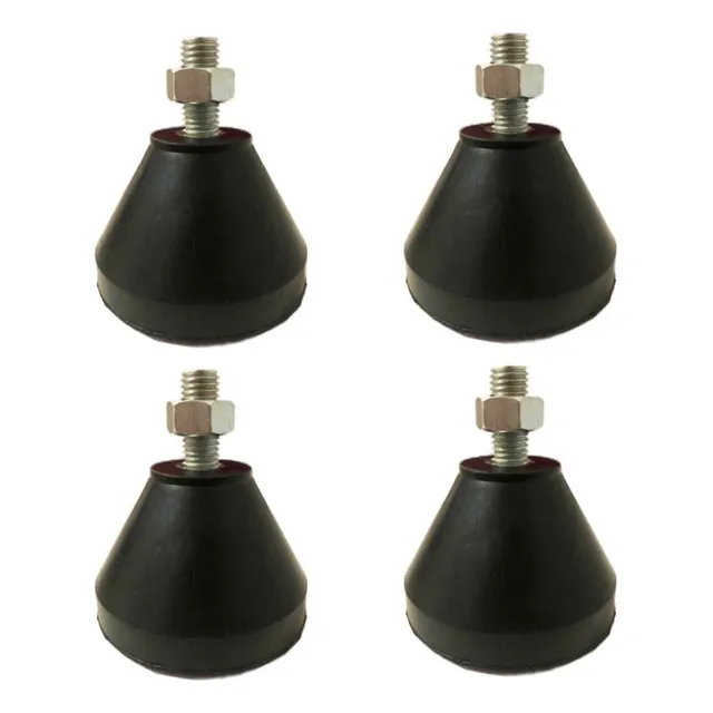 04 Pçs Amortecedor Pé Nivelador Sapata Borracha Carga 600 Kg