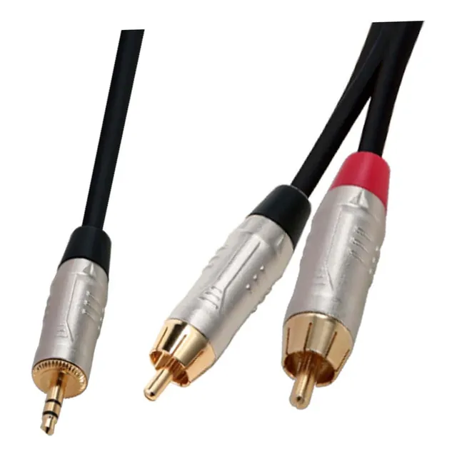 Cable 1 Plug Stereo 3.5mm A 2 Plug Rca 2 Metros Bjj322/2m
