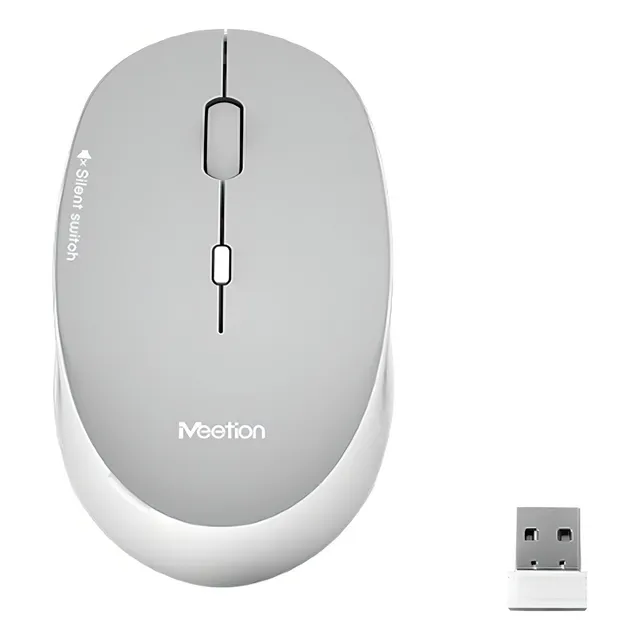 Mouse Meetion Portátil Bluetooth Inalambrico R570 Febo Color Gris