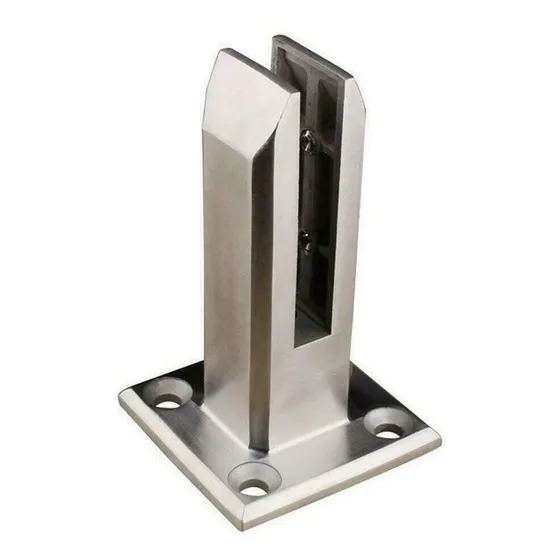 Base De Pie Abrazadera Acero Inox Para Balcón De Vidrio