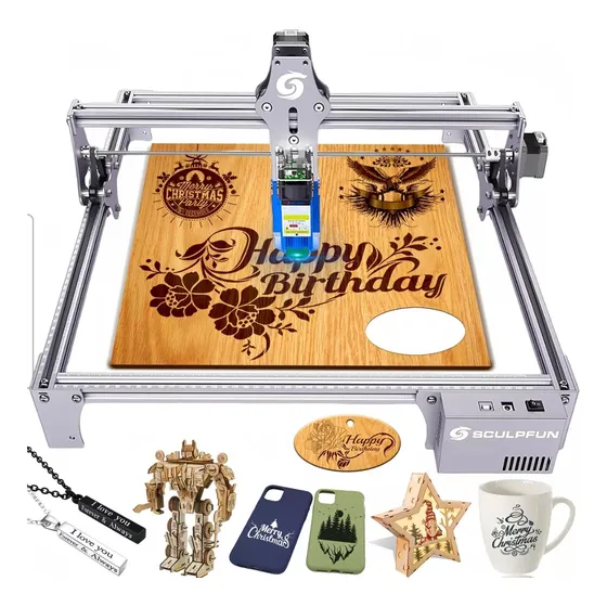 Laser De Corte Y Grabado Sculpfun S6 30w Diy 4142 3d Máquina