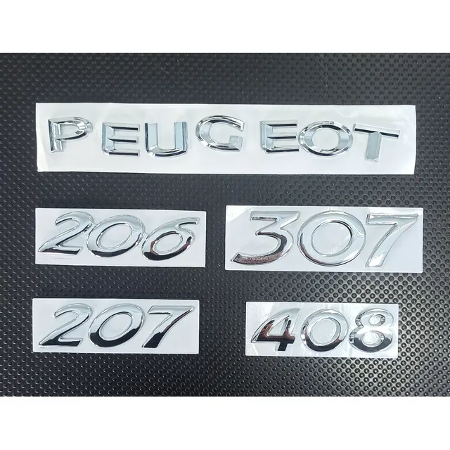 Emblemas (letras Y Números) Peugeot - 206 - 207 - 307 - 408