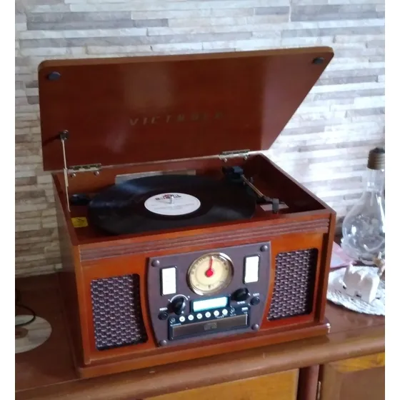 Toca Discos 8 Funciones En 1 Victrola Modelo 2020 Vintage.
