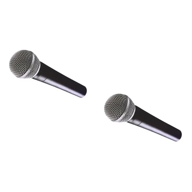 Pack X2 Micrófono Vocal Profesional M-58 Dinámico Alámbrico 