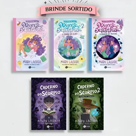 Coleção Princesa Desastrada & Scorpio  Kit 5 Livros + Brinde