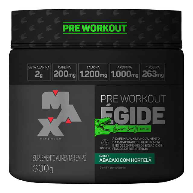 Pré Treino Égide 300g Abacaxi Com Hortelã - Max Titanium Pré Treino Égide 300g Abacaxi Com Hortelã - Max Titanium