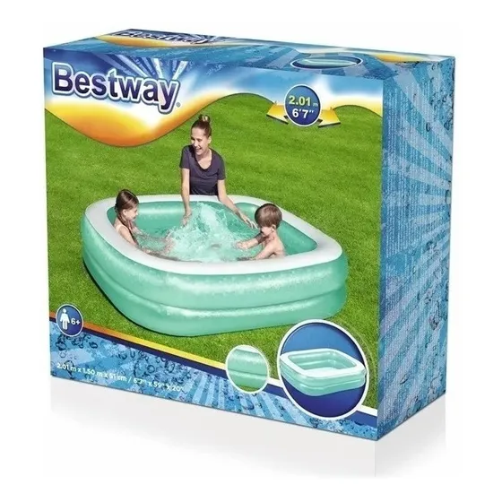 Alberca Inflable Rectangular Niños Bestway 54005 2x1.5m 450l