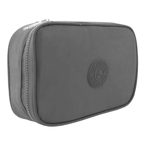 Estojo Jumbo Escolar Grande Masculino Quadrado Sbdy-4420 Cor Cinza Yepp