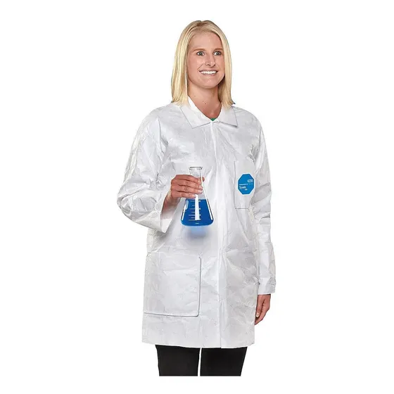Dupont Bata De Tyvek De Laboratorio - Eg - 5/paq