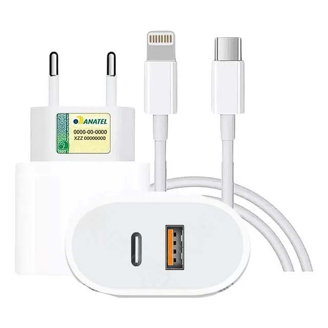 Carregador Turbo 40w Para iPhone 8 X Xr 11 12 13 14 Pro Max