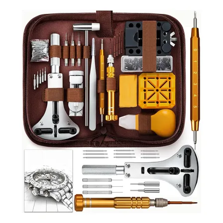 Kit Relojoeiro 149pcs Ferramentas Reparo Conserto Relógios