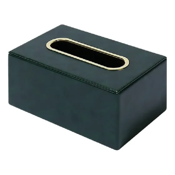 Caja Papel Seda Cuero Mesa Centro Almacenamiento Pañuelo E