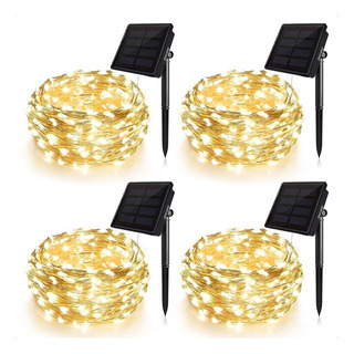 4 Unidades De 30 M Cada Cadena De Luces Solares 8 Modos De L 4 Unidades De 30 M Cada Cadena De Luces Solares 8 Modos De L