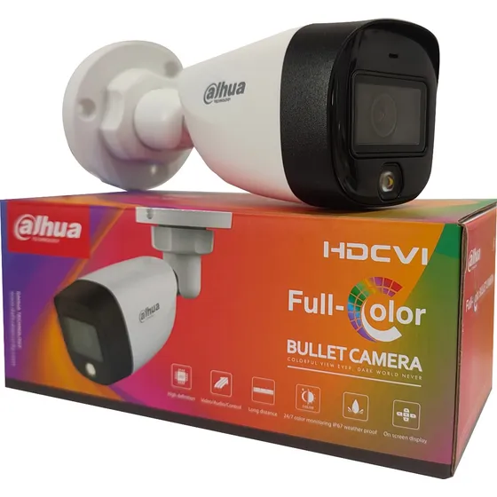 Camara Dahua Bala Metal 1080p 4 En 1 Vision Fullcolor Noche