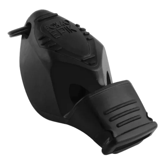 Silbato Fox 40 Epik Negro Con Cordon Entranador Profesional
