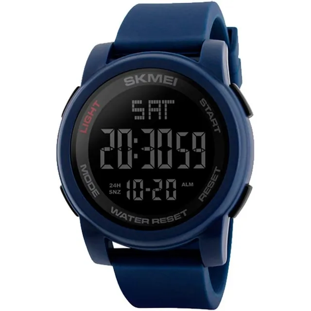 Reloj Deportivo Digital Skmei 1257 Azul Hr  Doble Cronometro