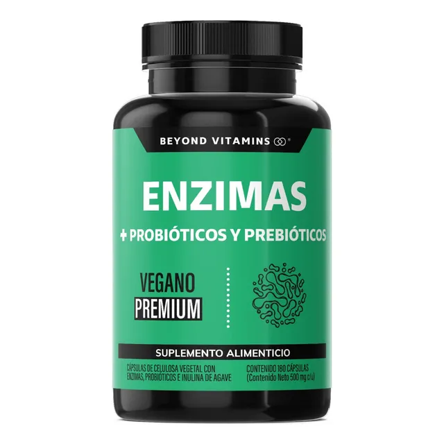 Enzimas Digestivas Probióticos Y Prebióticos Vegano Beyond Vitamins Sin Sabor Suplemento Alimenticio Digestive Enzymes 180 Cápsulas