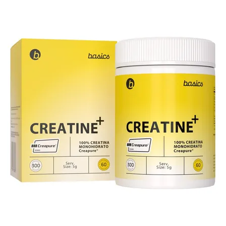 Creatine+ Basics Nutrition - Creatina 100% Creapure® Sabor Sin sabor Creatine+ Basics Nutrition - Creatina 100% Creapure® Sabor Sin sabor