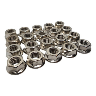 20 Pack Tuerca M8 Con Brida Estriada 20 Pack Tuerca M8 Con Brida Estriada