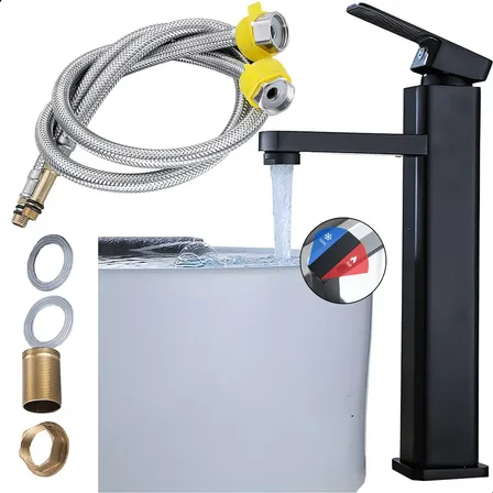 Llave Monomando Fregadero Manerales Lavabo Grifo Baño+2tubos