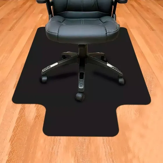 Tapete Protetor Cadeira Poltrona Giratória Gamer + Cor Preto Desenho Do Tecido Liso