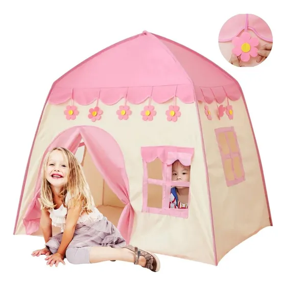 Casita De Campaña Para Niña/niño Color Rosa