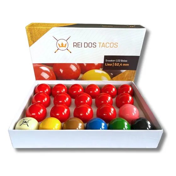 Jogo 22 Bolas Sinuca Snooker Regra Inglesa 52,4 Mm Rdt