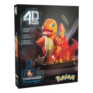 4d Build, Charmander De Pokémon En 3d, Coleccionables De Pokémon, Rompecabezas Para Adultos, Juguetes De Construcción, Rompecabezas En 3d Para Adultos Y Adolescentes, 241 Piezas, A Partir De 12 Años