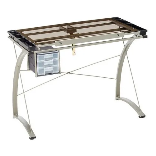 Mesa Dibujo Artístico Escritorio Cristal Templado Restirador