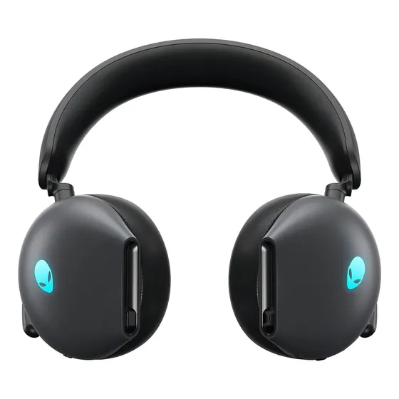 Fones de ouvido sem fio Alienware Gaming Tri-mode AW920h, cor escura, cor clara, azul claro