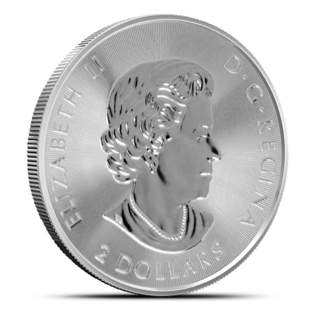 Moneda De Plata Canada 1/2 Oz 2 Dollars